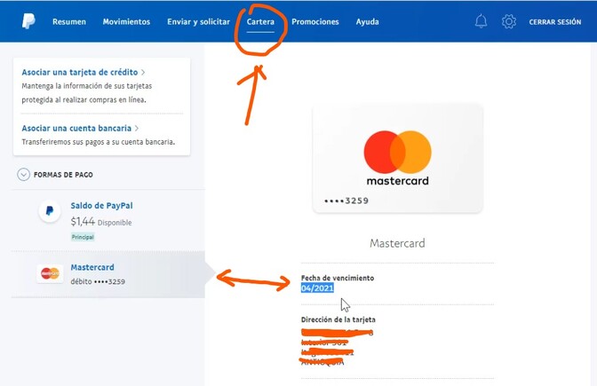 ¿Cómo cambiar tarjeta en Paypal?